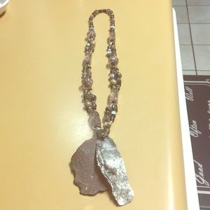 Authentic beads and shell and metal necklace